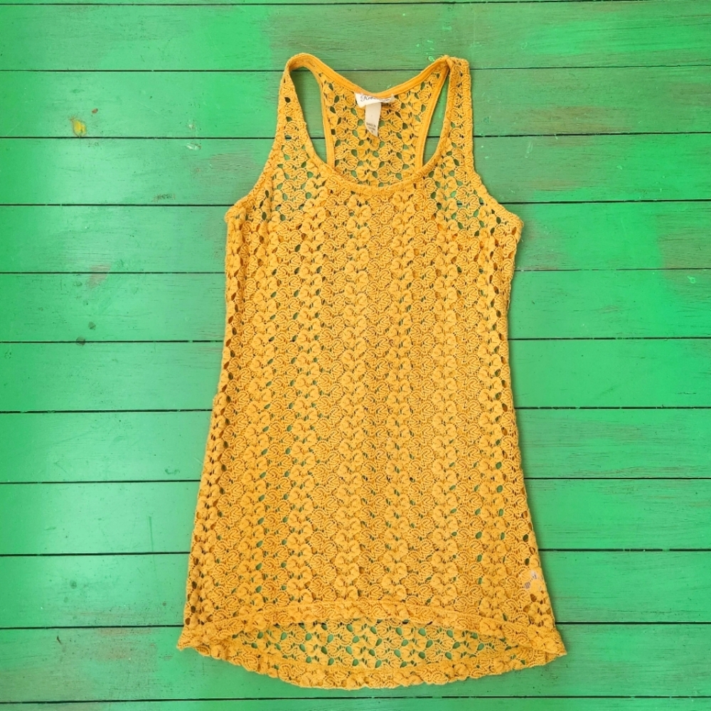 Beach Cover Mustard Yellow Small Crochet Boho Chic Festival By Pretty Rebellious